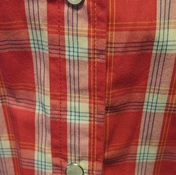 Womens 3X  BitNBridle NWT Pearl Snap Western Rodeo Embroidered Shirt Pink‎ Plaid - Picture 3 of 12